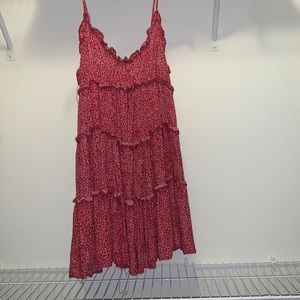 Strap red sundress